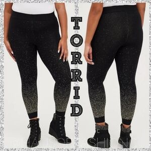 TORRID Black and Gold Glitter Sweater Leggings!